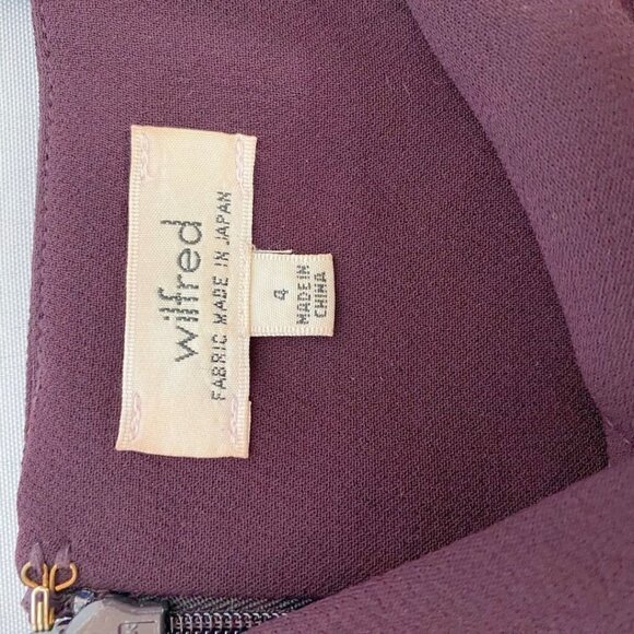 ARITZIA WILFRED PLUM SPAGHETTI SLEEVES MINI DRESS - 4 - Picture 6 of 9